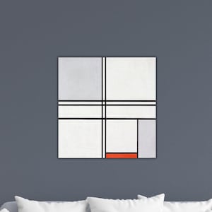 Piet Mondrian Composition No. 1 Gray-Red 1935 Poster Mondrian Paint Geometric Wall Art Mondrian Canvas Gift Home Wall Decor Mondrian Print
