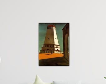 Giorgio de Chirico II Faro Wall Art The Nostalgia of The Infinite Poster Chirico Canvas Gift Home Wall Decor Print Giorgio de Chirico Paint