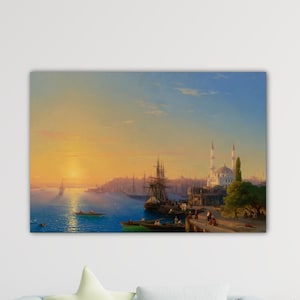 Ivan Aivazovsky View of Constantinople and The Bosphorus Poster Aivazovsky Wall Art Ivan Aivazovsky Canvas Gift Home Room Wall Decor Paint