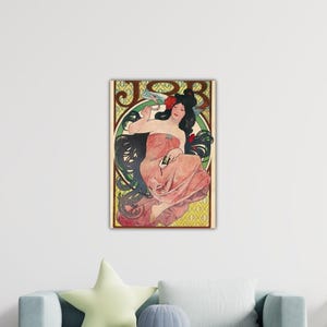 Alphonse Mucha - Job 1898 Poster Mucha Canvas Alphonse Mucha Paint Alphonse Mucha Wall Art Gift Of Home Wall Decor Art Alphonse Mucha Print