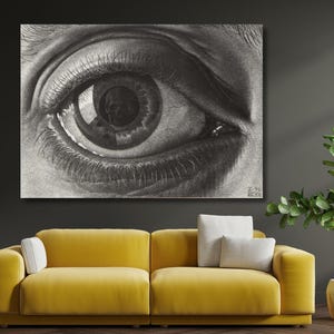 The Eye by Maurits Cornelis Escher Canvas,Ready to Hang Wall Art,Dutch Artist,M. C. Escher Gift,Maurits Escher Poster,Escher Arts,Home Decor