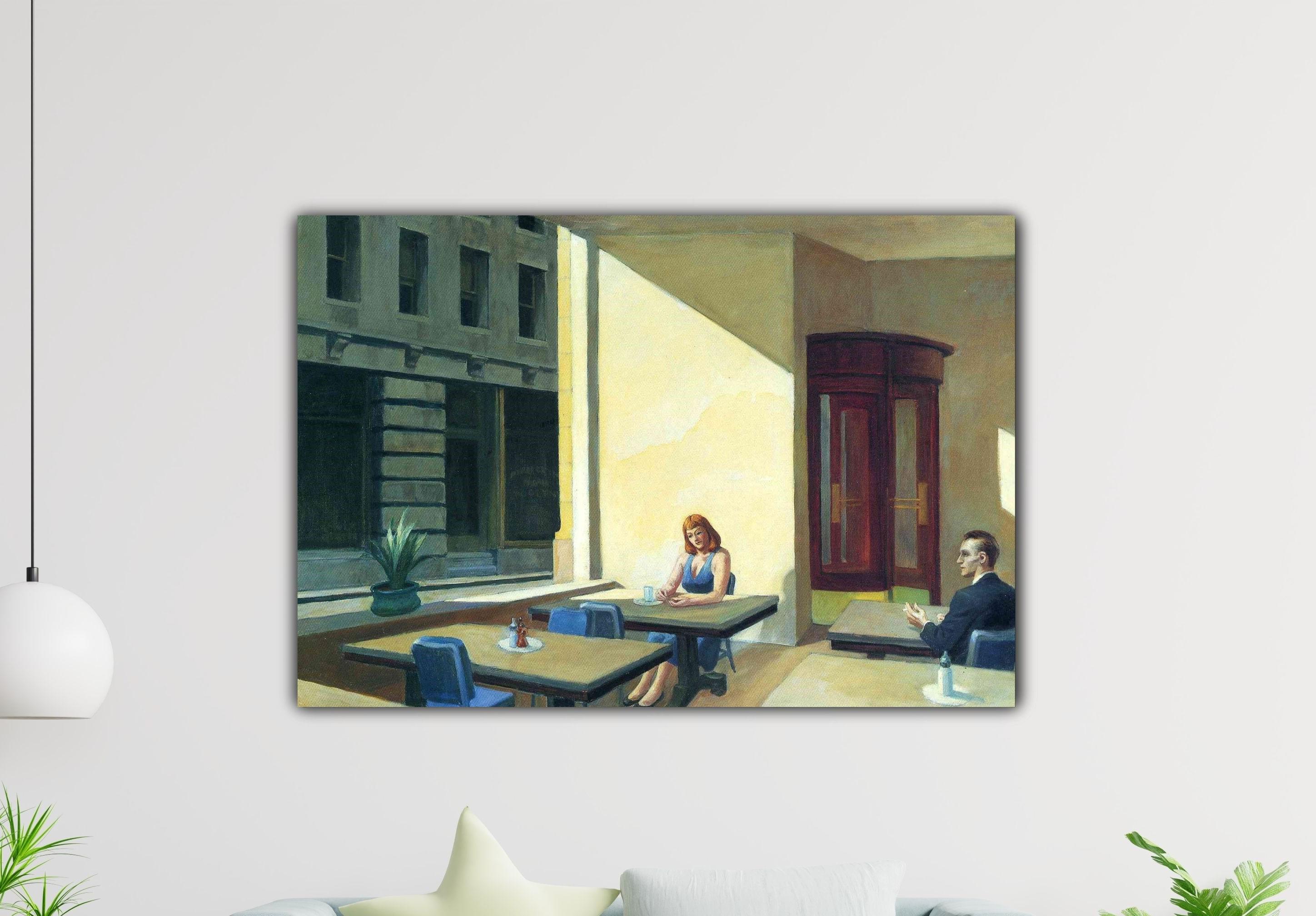 Edward Hopper Sunlights İn Cafeteria Poster Hopper Canvas Edward Hopper Painting Hopper Wall Art Gift Home Wall Decor Art Hopper Print Art