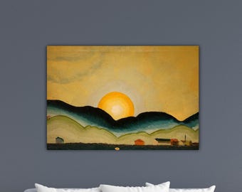 Arthur Dove Sunrise Art Canvas Print,arthur Dove Northport Harbor