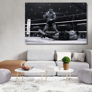 Lienzo de Mike Tyson, decoración de pared de boxeo, póster de Mike Tyson, decoración de pared de fitness, impresión de Mike Tyson, arte de pared de Mike Tyson, arte de regalo de boxeo, listo para colgar