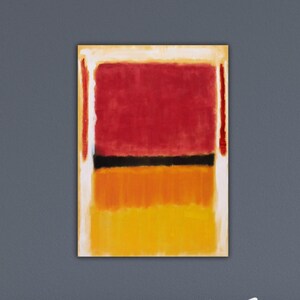 Mark Rothko Red Orange Yellow Wall Decor Art Rothko Wall Art Rothko Poster Rothko Paint Museum Decor Art Extra Large Canvas Home Decor Art