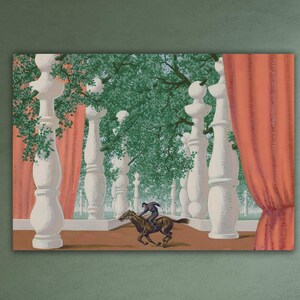 Rene Magritte Le Jockey Perdu 1947-48 Sothebys Wall Art Magritte Paint Rene Magritte Poster Magritte  Print Ready to Hang Canvas Home Decor