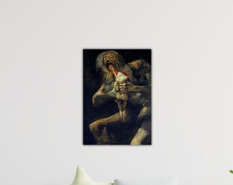 Francisco de Goya - Saturn Devouring His Son Canvas Francisco Paint Goya Wall Art Francisco de Goya Poster Gift Office Wall Decor Printing