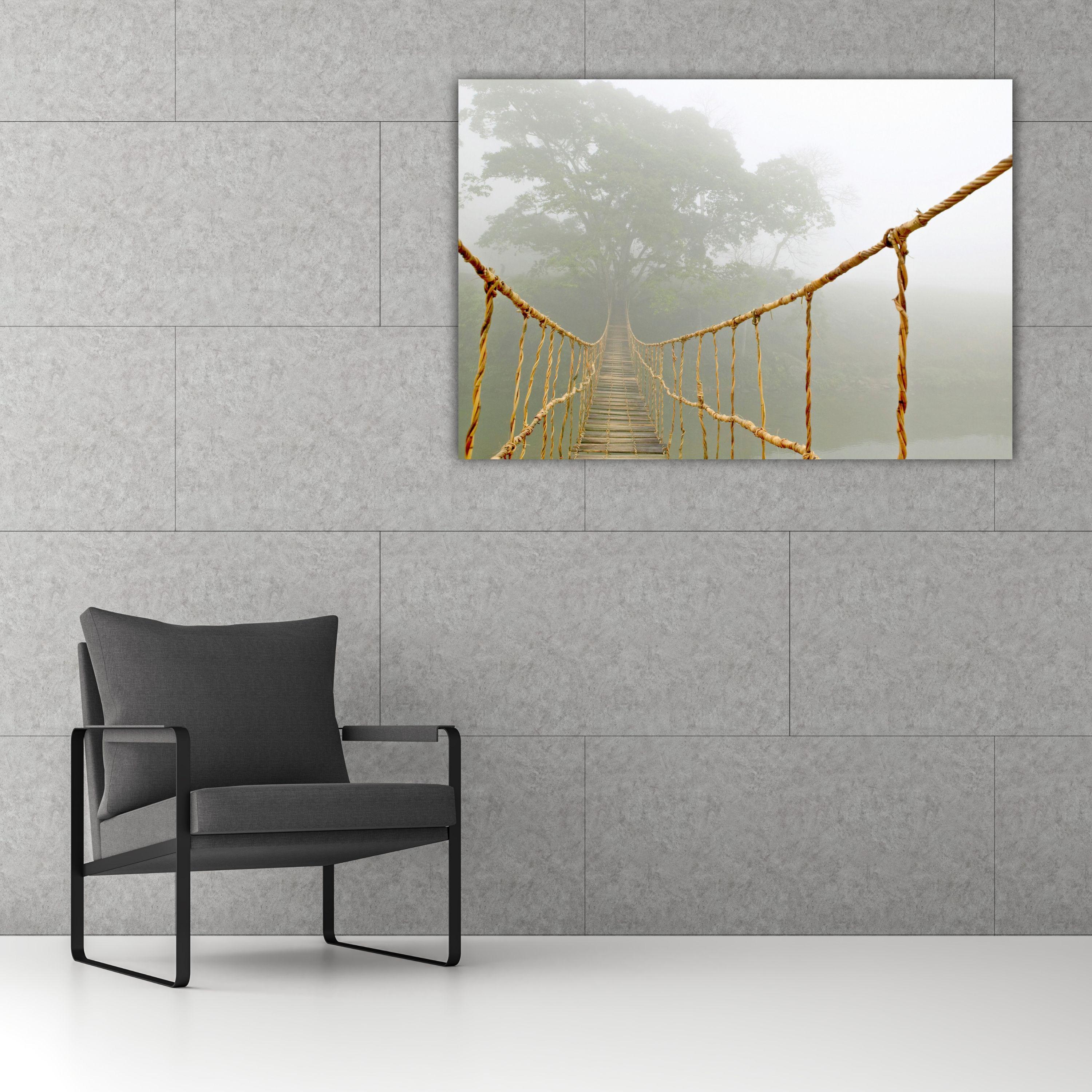 Rope Drawbridge Canvas Rope Drawbridge Painting Landscape Poster Nature ...