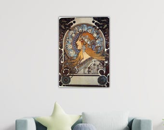 Alphonse Mucha Zodiac Poster Mucha Canvas Mucha Painting Alphonse Mucha Wall Art Gift Of Home Wall Decor Art Mucha Printing Office Decor Art