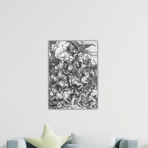 Albrecht Dürer The Four Horsemen of the Apocalypse Poster Dürer Canvas Gift Home Wall Decor Art Dürer Painting Dürer Wall Art Albrecht Print
