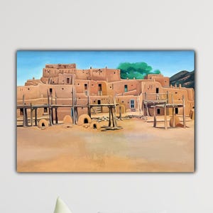Georgia O&#39;keeffe Taos Pueblo Canvas O&#39;Keeffe Office Painting O&#39;Keeffe Printing Art O&#39;Keeffe Poster Handmade Wall Art Gift Of Home Decor Art