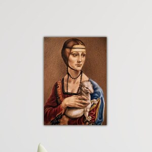 Leonardo Da Vinci La Dama con Lermellino Wall Art Da Vinci Canvas Gift Home Wall Decor Art Da Vinci Poster Da Vinci Print Da Vinci Painting