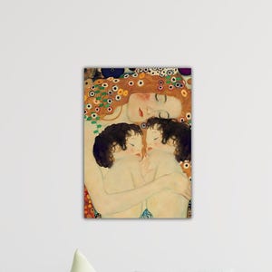 Gustav Klimt Mother And Twins Poster Gustav Klimt Canvas Gustav Klimt Wall Art Gustav Klimt Printing Art Gift Home Wall Deor Klimt Paint Art