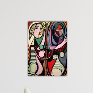 Pablo Picasso Girl Before A Mirror 1932 Canvas Gift Of Home Wall Decor Picasso Poster Picasso Wall Art Pablo Picasso Paint Picasso Print Art