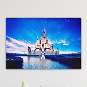 Cinderella Castle Canvas Cinderella Wall Art Disney Home Decor Disney Wall Art Disneyland Poster Kids Room Wall Printing Decor Gift for Girl