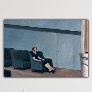 Edward Hopper  İntermission 1963 Poster Office Decor Art Hopper Canvas Hopper Paint Edward Hopper Wall Art Home Decor Gift Museum Decor Art