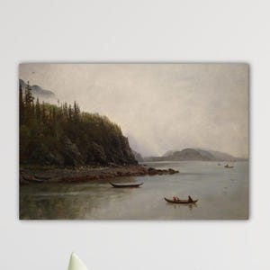 Albert Bierstadt Indians Fishing Poster Bierstadt Canvas Bierstadt Paint Bierstadt Wall Art Gift Of Home Wall Decor Art Bierstadt Printing