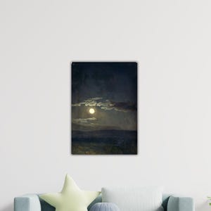 Albert Bierstadt Cloud Study, Moonlight Canvas Home Wall Decor Bierstadt Poster Bierstadt Wall Art Albert Bierstadt Painting Bierstadt Print