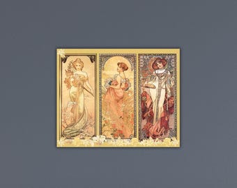 Alphonse Mucha Art Nouveau 1890 Poster Mucha Canvas Alphonse Mucha Painting Alphonse Mucha Wall Art Gift Of Home Wall Decor Mucha Print Art