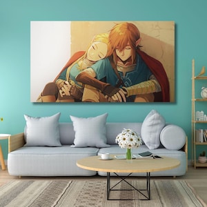 The Legend of Zelda Canvas,Legend Of Zelda Link Zelda Art Zelda Gifts Zelda Poster Zelda Paint Zelda Birthday,Gift For Her Him,Ready To Hang
