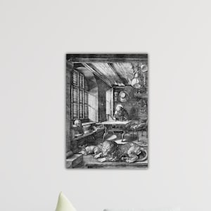 Albrecht Dürer St Jerome in His Study Poster Dürer Canvas Gift Of Home Wall Decor Albrecht Dürer Paint Dürer Wall Art Albrecht Dürer Print