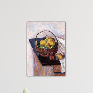 Pierre Bonnard Kosz owoców (1922) Sztuka ścienna Pierre Bonnard Plakat Pierre Bonnard Płótno Bonnard Farba Dar Wystrój domu Wystrój muzeum
