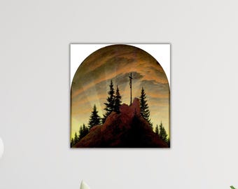 Caspar David Friedrich The Cross in the Mountains Poster Caspar Friedrich Canvas Caspar Paint Friedrich Wall Art Gift Home Wall Decor Print