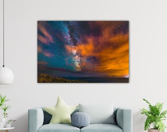 The Milky Way Galaxy muurkunst ruimte print decor voor moderne woonkamer kantoorkunst Sapce muur decor nevel poster The Milky Way Galaxy canvas