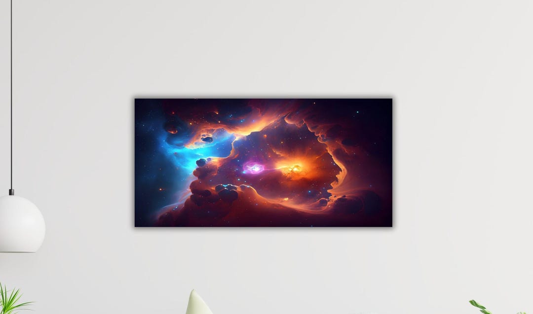Orion Nebula Wall Art Space Print Decor for Modern Living Room Office ...