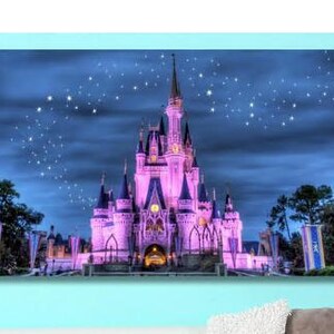 Cinderella Castle Canvas,Cinderella Wall Art,Disney Home Decor,Disney Wall Art,Disneyland  Poster,Kids Room Canvas Decor,Gift for Girl