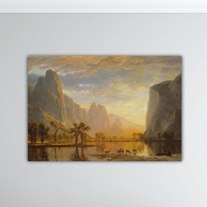 Albert Bierstadt Valley of the Yosemite Poster Bierstadt Canvas Bierstadt Paint Bierstadt Wall Art Gift Of Home Wall Decor Bierstadt Print