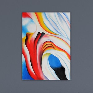 Georgia O&#39;keeffe Music Pink And Blue Wall Art OKeeffe Poster Museum Art OKeeffe Canvas Home Wall Decor Art OKeeffe Painting OKeeffe Wall Art