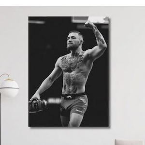 Conor McGregor canvas, Conor McGregor kunst aan de muur, motivatie kunst aan de muur, man Cave Wall Art decor, fitness sport kamer decor, Conor McGregor poster