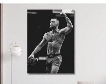 Lienzo de Conor McGregor, Arte mural de Conor McGregor, Arte mural motivacional, Decoración de pared para cuevas masculinas, Decoración de gimnasios, Póster de Conor McGregor