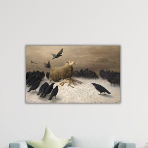August Friedrich - Anguish 1878 Canvas Friedrich Poster August Paint Gift Home Wall Decor Art August Friedrich Canvas August Friedrich Print