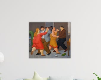 Fernando Botero - de dansers 1987 muur kunst Fernando poster Botero verf cadeau woonkamer muur decor Art Botero afdrukken Fernando Botero canvas
