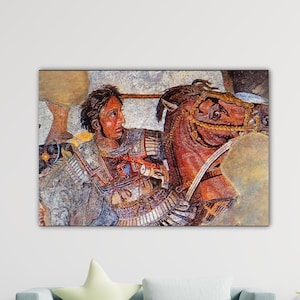 Schlacht von Issos Mosaik Alexander der Große Kunst Poster Alexander der Große Wand Kunst Alexander Leinwand Geschenk Home Wand Dekor Farbe Klee Druck