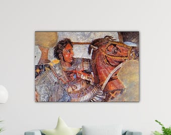 Battle Of Issus Mosaic Alexander The Great Art Poster Alexander The Great Wall Art Alexander Canvas Gift Home Wall Decor Paint Klee Printing