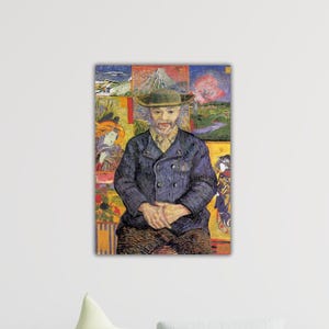 Vincent Van Gogh_s Portrait of Père Tanguy 1887 Poster Van Gogh Wall Art Van Gogh Modern Canvas Gif Of Home Decor Art Van Gogh Painting Art