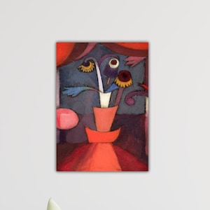 Poster "Fiore d'autunno" di Paul Klee (1922) - Tela di Paul Klee - Arte murale di Paul Klee - Regalo di decorazioni murali per la casa - Stampa di Paul Klee - Pittura di Paul Klee