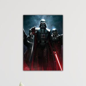 Darth Vader Poster Ready To Hang Canvas Star Wars Black And Red Art Darth Vader Effect Wall Art Star Wars Printing Art Home Wall Decor Art