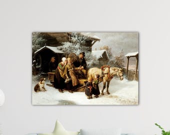 Bengt Nordenberg Leaving Home Wall Art Nordenberg Canvas Dalecarlian Scane Poster Gift Home Wall Decor Print Bengt Painting Modern Decor Art