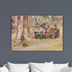Carl Larsson - Breakfast under the Big Birch Poster Larsson Wall Art Gift Of Home Wall Decor Art Larsson Canvas Larsson Paint Larssonu Print