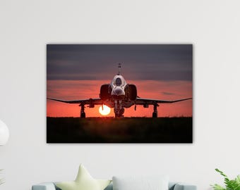 F-4 Fighter jet Canvas F-4 Wall Art F- Poster Pilot Gift, F-4 Fighting Falcon Wall Decor Gift Of Guys Room Wall Decor Art F-4 Art Print Art