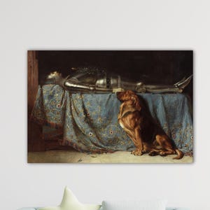 Briton Rivière - Requiescat 1888 Canvas Rivière Office Paint Briton Printing Briton Rivière Poster Rivière Wall Art Gift Home Wall Decor Art