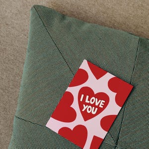 Digitale afbeelding afdrukbare kaart Poster direct downloaden I Love You Hearts