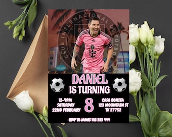 Editable Lionel Messi Birthday Invitation | Lionel Messi Digital Invitation | Lionel Messi Printable Invitation | Messi Birthday Party
