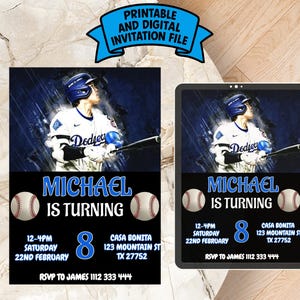 Editable Shohei Ohtani Birthday Invite | Shohei Ohtani Digital Invitation | Shohei Ohtani Birthday Card | Baseball Birthday Invitation