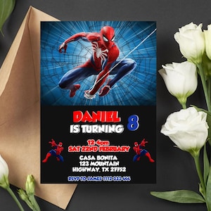 Editable Spiderman Birthday Invitation | Digital Spiderman Invitation | Printable Spiderman Invitation | Spiderman Instant Download Invite