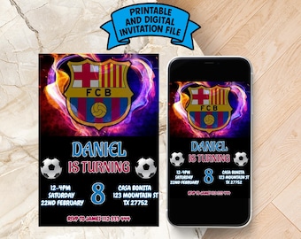 Zaproszenie na urodziny FC Barcelona, Zaproszenie na urodziny piłkarskie FC Barcelona, Zaproszenie na urodziny piłkarskie/FC Barcelona